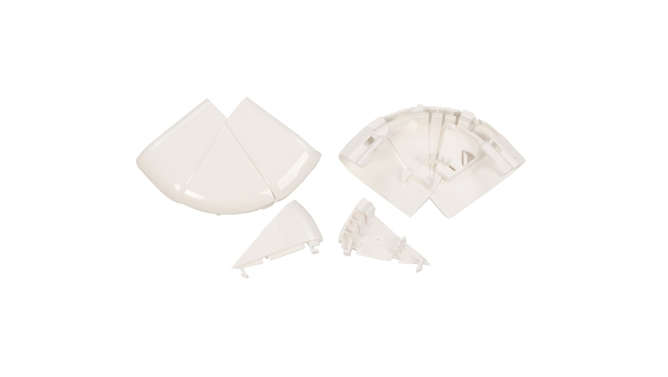 Naroże kanału zewnętrzne regulowane DLP 50x /bez przegrody/ 010622