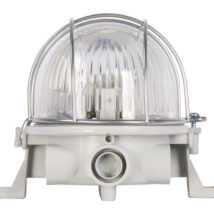 Oprawa kanałowa OVAL 1x60W E27 IIkl. 230V IP44 z siatką metal. wzmocnioną, popielata 120176/EU