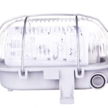 Oprawa kanałowa OVAL 1x60W E27 IIkl. 230V IP44 z siatką metal., popielata 121173/EU