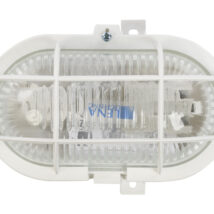 Oprawa kanałowa OVAL 1x60W E27 IIkl. 230V IP44 z siatką z tworzywa, biała 302015/EU