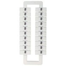 Oznacznik do złączek (EURO) 2,5-70mm2 /2/ biały 43192)/1 blister=20 szt/