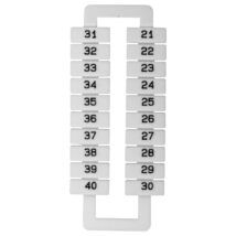 Oznacznik do złączek (EURO) 2,5-70mm2 /21-40/ biały 43192 /1 blister=20 szt/