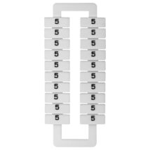 Oznacznik do złączek (EURO) 2,5-70mm2 /5/ biały 43192 /1 blister=20 szt/