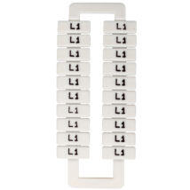 Oznacznik do złączek (EURO) 2,5-70mm2 /L1/ biały 43192 /1 blister=20 szt/
