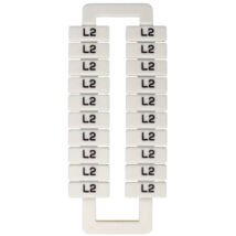Oznacznik do złączek (EURO) 2,5-70mm2 /L2/ biały 43192 /1 blister=20 szt/