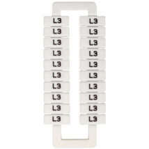 Oznacznik do złączek (EURO) 2,5-70mm2 /L3/ biały 43192 /1 blister=20 szt/