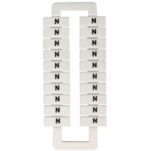 Oznacznik do złączek (EURO) 2,5-70mm2 /N/ biały 43192 /1 blister=20 szt/