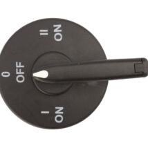 Pokrętło drzwiowe czarne I-0-II z blokadą PRP30W01