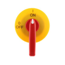 Pokrętło drzwiowe czerwono-żółta z blokadą PR30W02 5907723026193