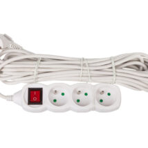 Przedłużacz z wyłącznikiem 3-gniazda z/u 10m /H05VV-F 3G1/ biały P1310