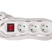 Przedłużacz z wyłącznikiem 3-gniazda z/u 3m /H05VV-F 3G1/ biały P1313