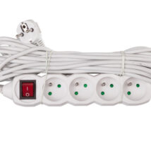 Przedłużacz z wyłącznikiem 4-gniazda z/u 10m /H05VV-F 3G1/ biały P1410