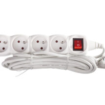 Przedłużacz z wyłącznikiem 4-gniazda z/u 5m /H05VV-F 3G1/ biały P1415