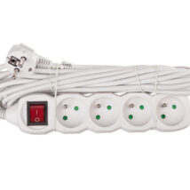 Przedłużacz z wyłącznikiem 4-gniazda z/u 7m /H05VV-F 3G1/ biały P1417