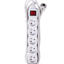 Przedłużacz z wyłącznikiem 5-gniazd z/u 3m /H05VV-F 3G1/ biały P1513