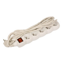 Przedłużacz z wyłącznikiem 5-gniazd z/u 5m /H05VV-F 3G1/ biały P1515
