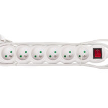 Przedłużacz z wyłącznikiem 6-gniazd z/u 2m /H05VV-F 3G1/ biały P1612