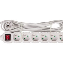 Przedłużacz z wyłącznikiem 6-gniazd z/u 5m /H05VV-F 3G1/ biały P1615