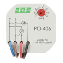 Przekaźnik czasowy 1Z 10A 1-15min 230V AC opóźnione odpadanie PO-406