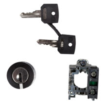 Przełącznik 2 położeniowy klucz 22mm czarny 1Z z samopowrotem XB4BG61