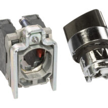 Przełącznik 2 położeniowy pokrętło 22mm czarny 1Z 1R bez samopowrotu XB4BD25