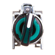 Przełącznik 2 położeniowy pokrętło 22mm zielony 1Z 1R bez samopowrotu XB4BK123M5