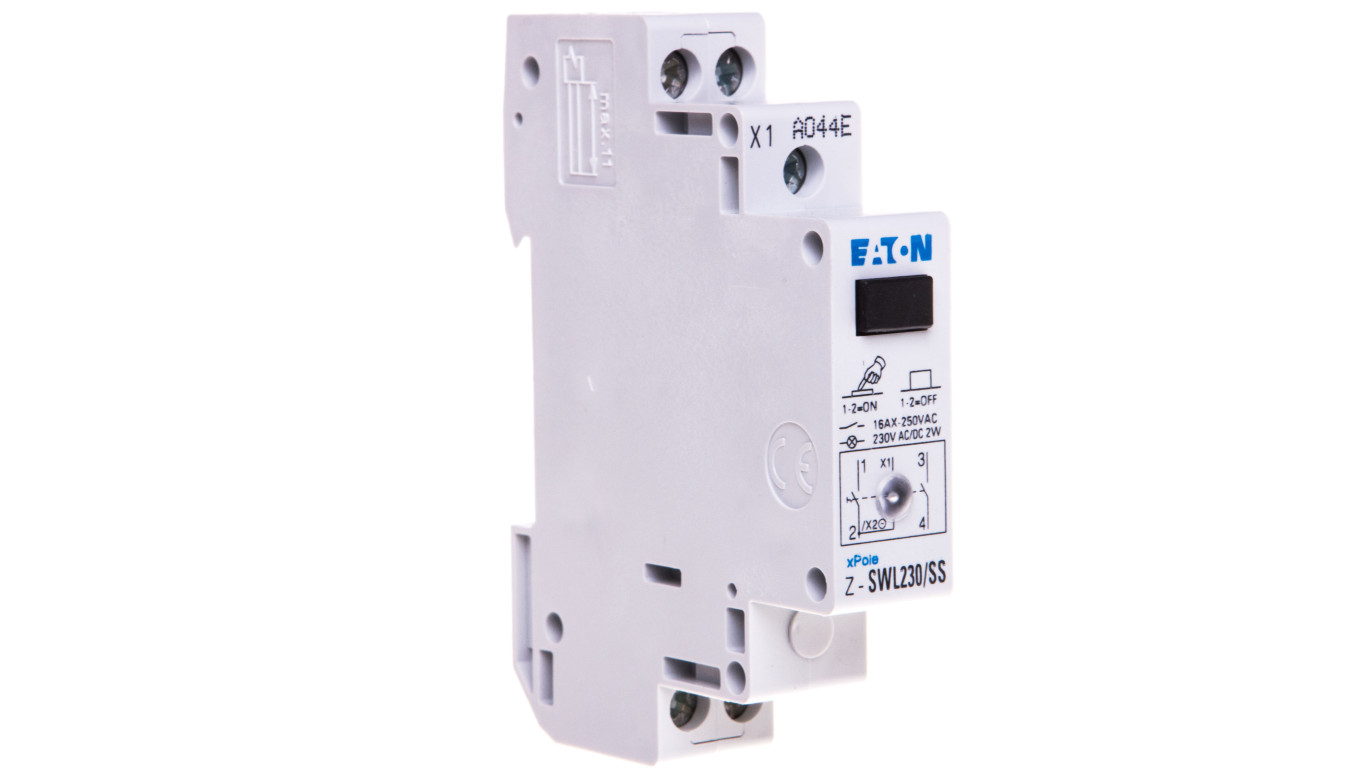 Przełącznik modułowy 2-pozycyjny 2Z 16A z lampką sygnalizacyjną 230V AC/DC Z-SWL230/SS 276306