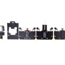 Przycisk sterowniczy 22mm zielony 1Z 1R z samopowrotem z podświetleniem ST22-KLZ-11-230-BA9S.