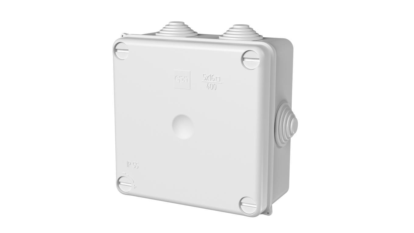 Puszka hermetyczna n/t PK-4 135x135x65mm pusta IP55 biała 0233-00