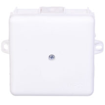 Puszka hermetyczna n/t 86x86x39mm z zaciskiem 5×2,5mm z uszami montaż. IP55 biała 0226-11