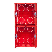 Puszka pojedyncza – ściany murowane 71x71x43mm czerwony 080141