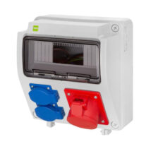 Rozdzielnica budowlana RS-9 9-mod. 2x2P+Z, 16A/5P, IP44 bez zabezpieczeń 6231-00