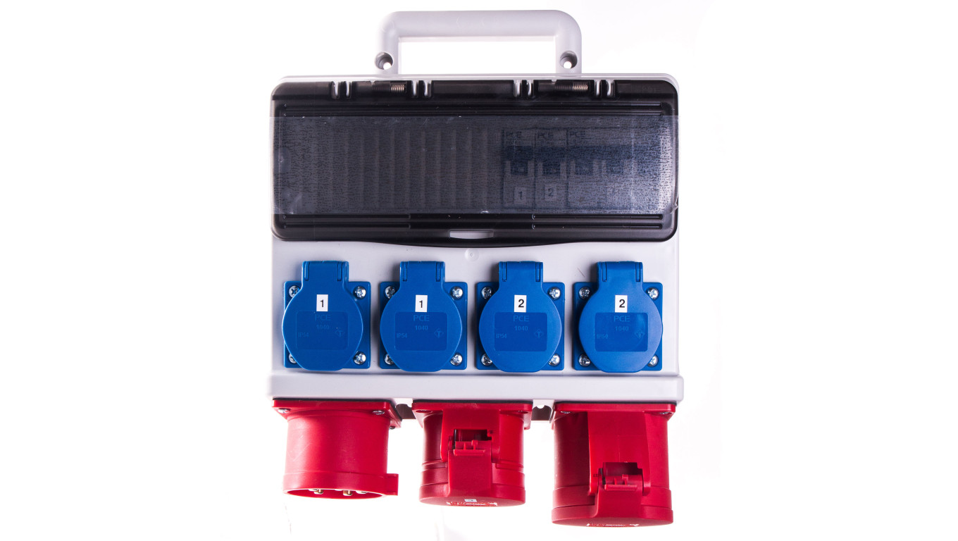 Rozdzielnica przenośna DZIERŻONIÓW 32A/5P 16A/5PxB16A 4xGSx2xB16 IP44 9004030W