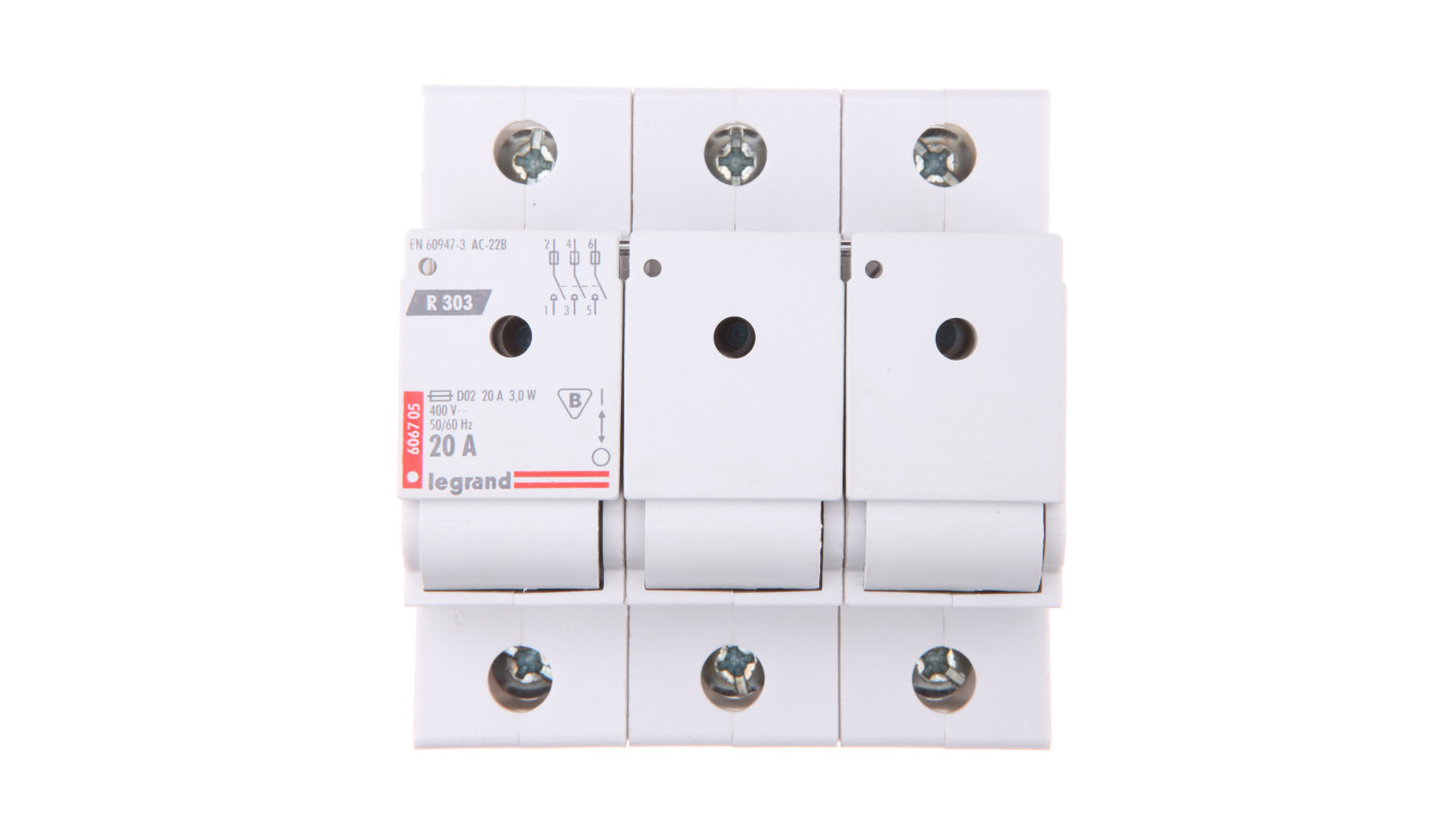 Rozłącznik bezpiecznikowy 3P 20A D02 R303 606705