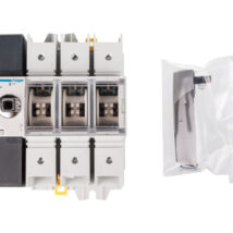 Rozłącznik izolacyjny 3P 160A z widoczną przewą HAE316