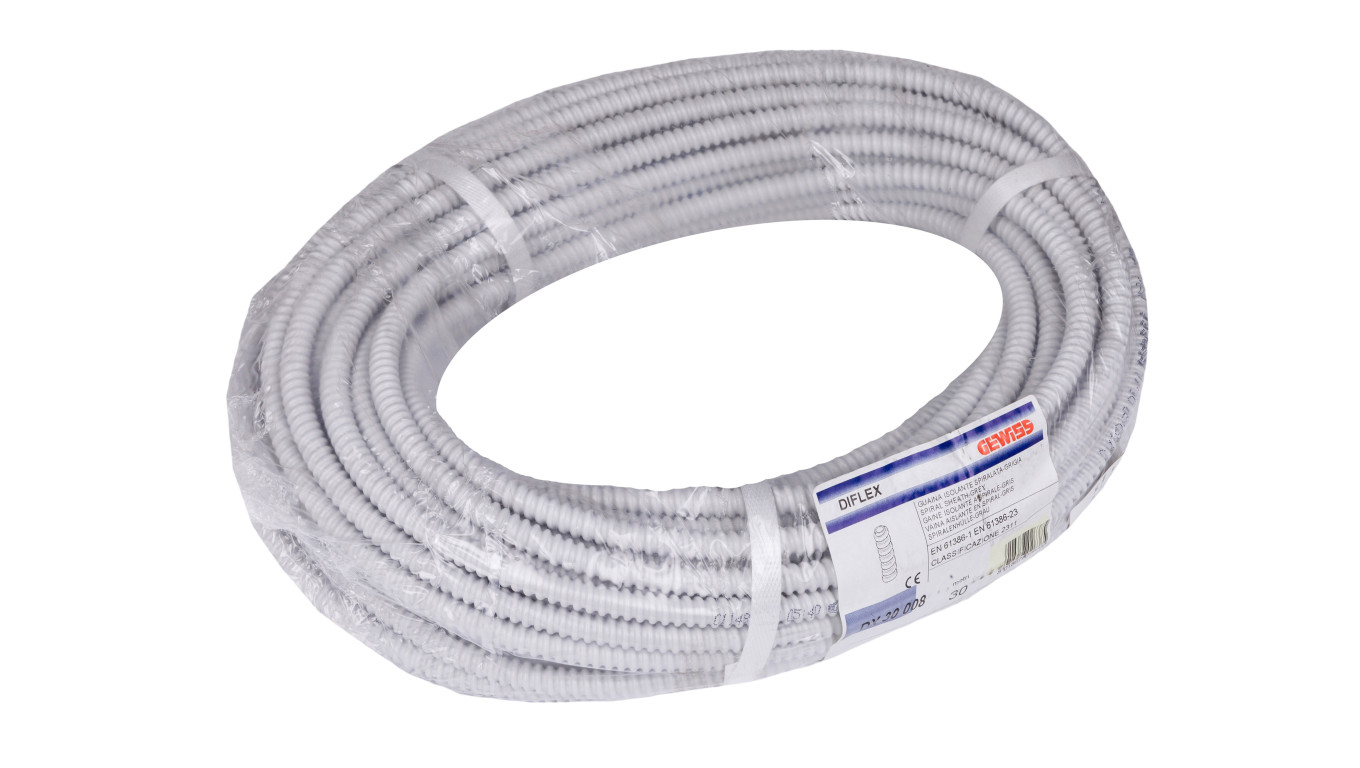 Rura karbowana 8mm szara 320N DF 8G DX30008 /30m/