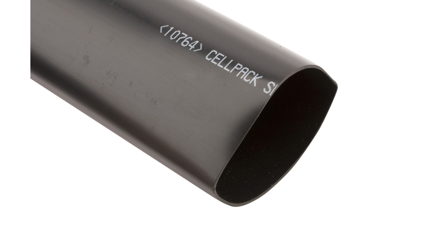 Rura termokurczliwa pogrubiana z klejem, czarna, SRH2 63-19 1000mm, 135859