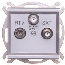 SONATA Gniazdo antenowe RTV-SAT-SAT srebro mat GPA-R2S/m/38