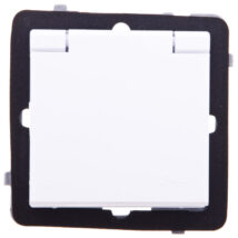 SONATA Gniazdo bryzgoszczelne z/u IP44 z przesłonami klapka biała GPH-1RZP/m/00/w