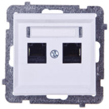 SONATA Gniazdo komputerowe podwójne 2xRJ45 kat.5e białe KRONE GPK-2R/K/m/00