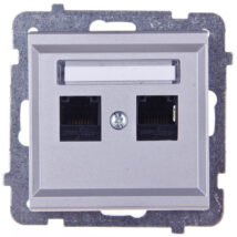 SONATA Gniazdo komputerowe podwójne 2xRJ45 kat.5e srebro mat KRONE GPK-2R/K/m/38