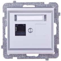 SONATA Gniazdo komputerowe pojedyncze RJ45 kat.5e srebro mat KRONE GPK-1R/K/m/38