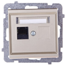 SONATA Gniazdo komputerowe pojedyncze RJ45 kat.5e szampański złoty KRONE GPK-1R/K/m/39