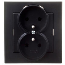 SONATA Gniazdo podwójne z/u czarny metalik GP-2RZ/33