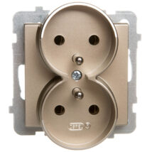 SONATA Gniazdo podwójne z/u szampański złoty GP-2RRZ/m/39