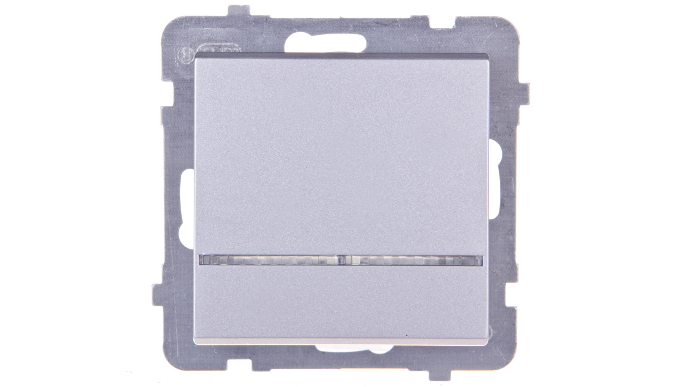 SONATA Łącznik pojedynczy z podświetleniem srebro mat ŁP-1RS/m/38