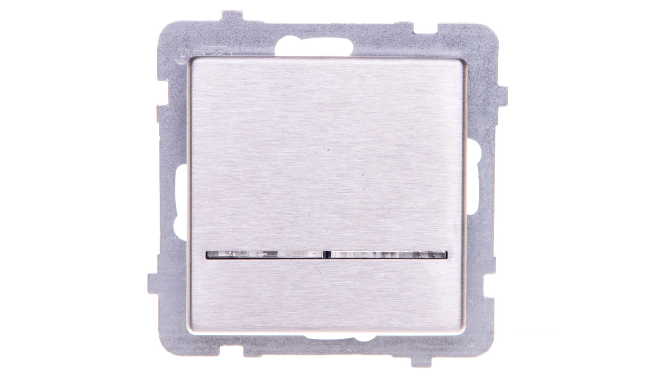 SONATA Łącznik pojedynczy z podświetleniem stal inox ŁP-1RMS/m/37