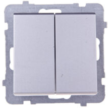 SONATA Łącznik schodowy podwójny srebro mat ŁP-10R/m/38