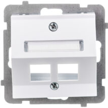 SONATA Obudowa gniazda komputerowego podwójnego biała bez gniazd GPK-2RS/p/00