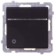 SONATA Przycisk /światło/ z podświetleniem czarny metalik ŁP-5RS/m/33